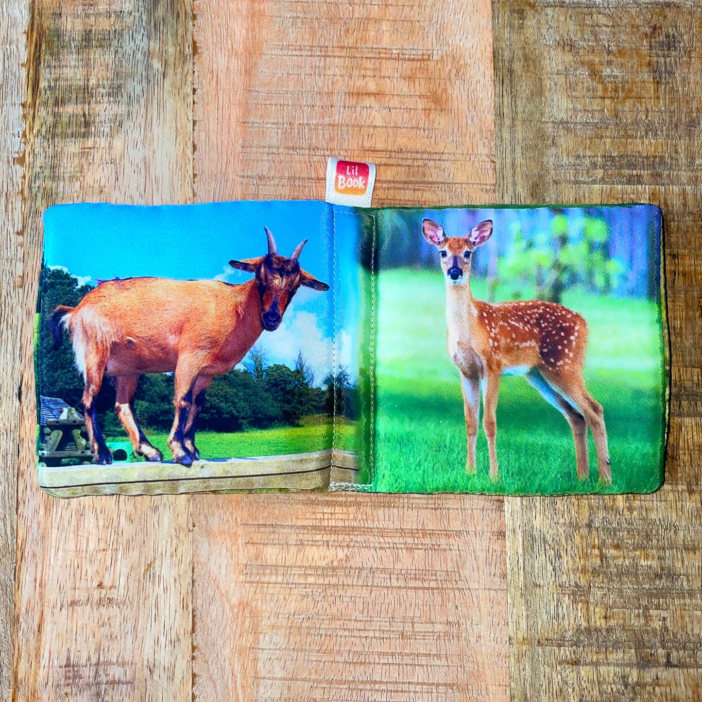 COUNTRY BUDDIES - Soft Fabric Baby Book Real Animal Images - OEKO-TEX®